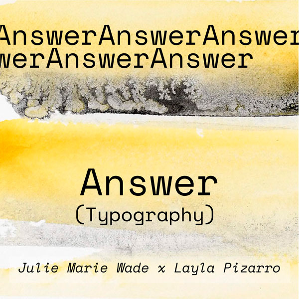 ANSWER (TYPOGRAPHY)